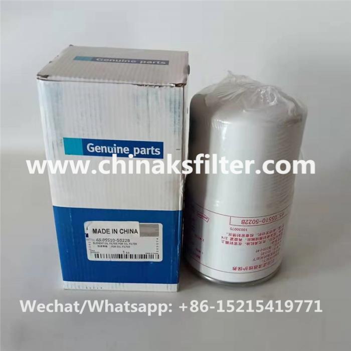 Doosan oil filter 65.05510-5022, 65.05510-5022B